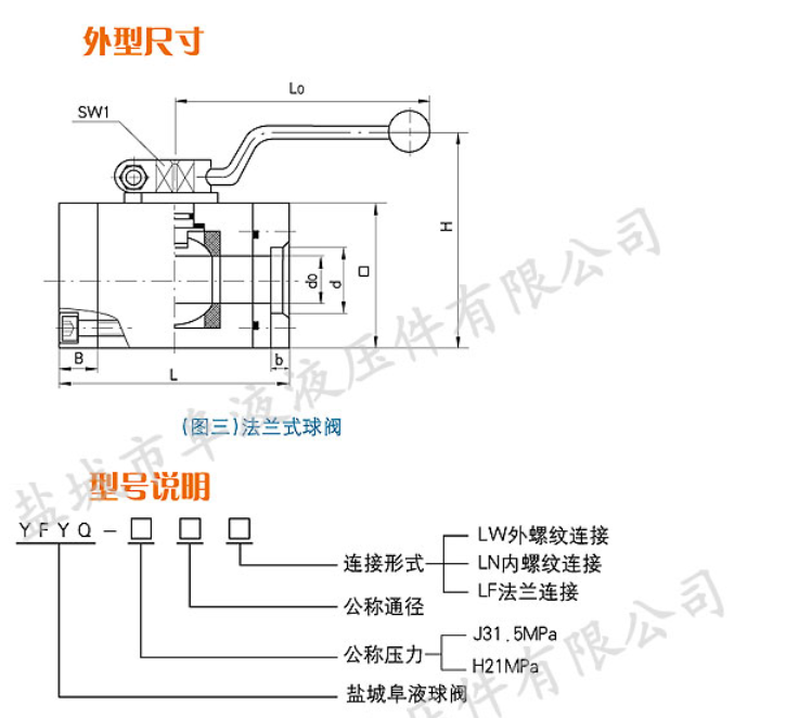 YFYQ型法兰式高压球阀